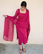 Load image into Gallery viewer, Pink Elegant Magenta Kurta &amp; Palazzo Set with Dupatta – Premium Cotton Silk