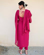 Load image into Gallery viewer, Pink Elegant Magenta Kurta &amp; Palazzo Set with Dupatta – Premium Cotton Silk