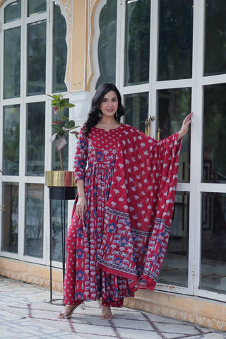 Pink Elegant Pure Cotton Ethnic Suit Set – Comfort & Style Combined ClothsVilla