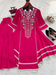 Load image into Gallery viewer, Pink Elegant Reyon Cotton Top &amp; Plazo Set with Real Mirror Work and Fancy Lace Latkan ClothsVilla