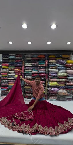 Pink Elegant Satin Lehenga Set –With Unstitched Blouse ClothsVilla