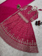 Load image into Gallery viewer, Pink Elegant Simmer Silk Lehenga Set with Dupatta
