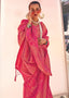 Pink Elegant Soft Banarasi Blended Silk Saree ClothsVilla