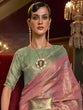 Load image into Gallery viewer, Pink Elegant Tanchoi Woven Banarasi Silk Blend Saree with Blouse Piece ClothsVilla