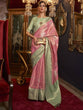 Load image into Gallery viewer, Pink Elegant Tanchoi Woven Banarasi Silk Blend Saree with Blouse Piece ClothsVilla