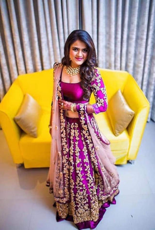 Pink Elegant Tapeta Silk Lehenga Set ClothsVilla