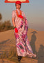 Pink Elegant Tussar Silk Blend Saree with Blouse Piece ClothsVilla