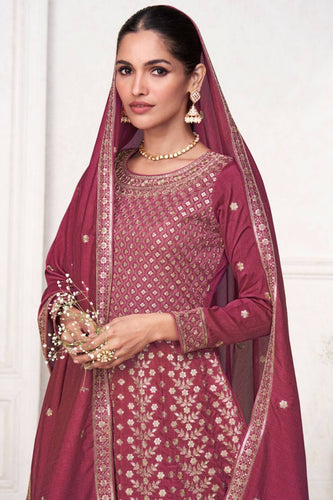 Pink Elegant Vichitra Embroidered Suit Set – Full Stitched with Dupatta ClothsVilla