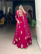 Load image into Gallery viewer, Pink Elegant Vichitra Silk Embroidered Gown with Net Dupatta Clothsvilla