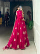 Load image into Gallery viewer, Pink Elegant Vichitra Silk Embroidered Gown with Net Dupatta Clothsvilla