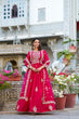 Load image into Gallery viewer, Pink Elegant Vichitra Silk Embroidered Gown with Net Dupatta Clothsvilla