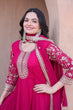 Load image into Gallery viewer, Pink Embroidered Anarkali Gown ClothsVilla