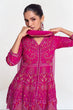 Load image into Gallery viewer, Pink Embroidered Faux Georgette Suit Set with Lace Dupatta – Fully Stitched ClothsVilla