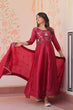 Load image into Gallery viewer, Pink Embroidered Gown with Dupatta ClothsVilla