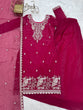 Load image into Gallery viewer, Pink Embroidered Kurta Sharara Set ClothsVilla