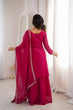 Load image into Gallery viewer, Pink Embroidered Kurta Sharara Set ClothsVilla