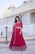 Load image into Gallery viewer, Pink Embroidered Lehenga Choli Set ClothsVilla