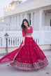 Load image into Gallery viewer, Pink Embroidered Lehenga Choli Set ClothsVilla
