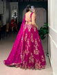 Load image into Gallery viewer, Pink Embroidered Lehenga Set with Dupatta ClothsVilla