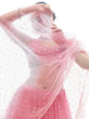 Load image into Gallery viewer, Pink Embroidered Ruffle Net Lehenga Traditional Partywear Designer Wedding Festival  - Embroidery Work, Art Silk, Rubber Print Clothsvilla