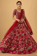 Load image into Gallery viewer, Pink Enchanting Tapeta Velvet Lehenga with Chainstitch Embroidery &amp; Sequins Work ClothsVilla