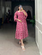 Load image into Gallery viewer, Pink Ethnic Elegance – Triple-Layer Georgette Frock