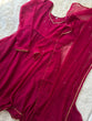 Load image into Gallery viewer, Pink Exquisite Georgette Anarkali Gown with Cut Border Dupatta ClothsVilla