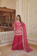 Load image into Gallery viewer, Pink Faux Blooming Sequins &amp; Zari Embroidered Readymade Gharara Suit Set ClothsVilla