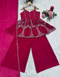 Load image into Gallery viewer, Pink Faux Blooming Sequins &amp; Zari Embroidered Sharara Set ClothsVilla