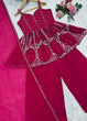 Load image into Gallery viewer, Pink Faux Blooming Sequins &amp; Zari Embroidered Sharara Set ClothsVilla