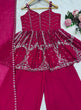 Load image into Gallery viewer, Pink Faux Blooming Sequins &amp; Zari Embroidered Sharara Set ClothsVilla