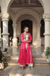Load image into Gallery viewer, Pink Faux Georgette Bandhani Shrug with Kutchi Patchwork ClothsVilla
