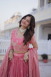 Load image into Gallery viewer, Pink Fendi Silk Zari Sequins Lehenga Choli ClothsVilla