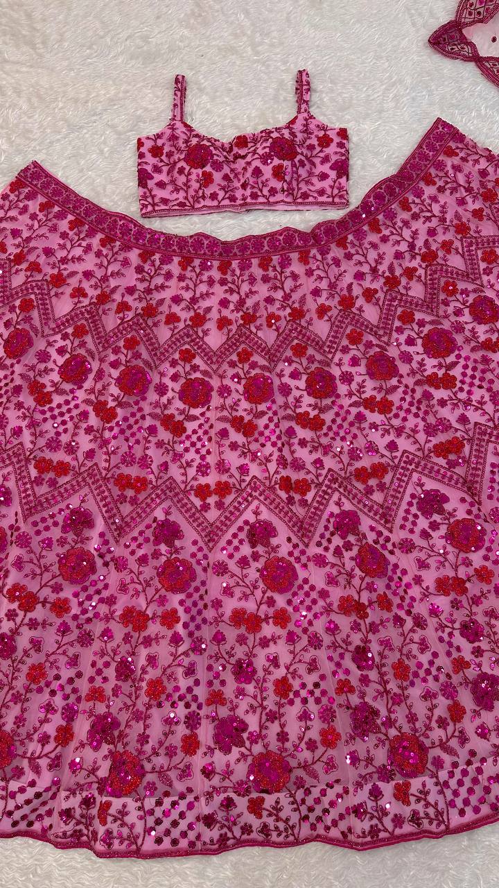 Pink Festive Designer Lehenga Choli ClothsVilla