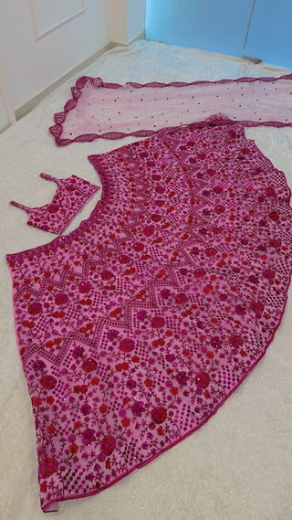 Pink Festive Designer Lehenga Choli ClothsVilla