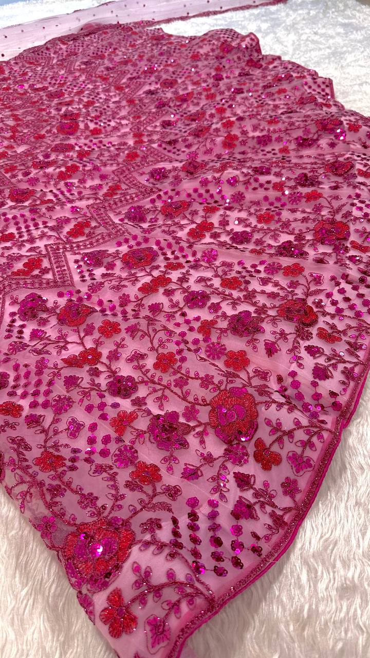 Pink Festive Designer Lehenga Choli ClothsVilla