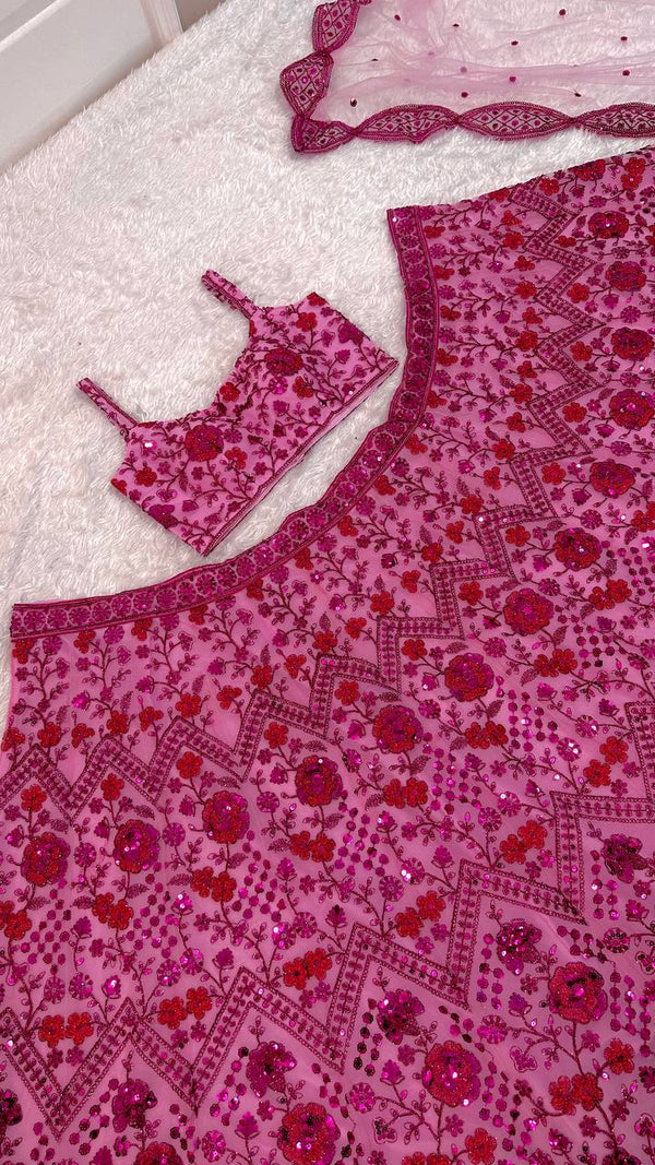 Pink Festive Designer Lehenga Choli ClothsVilla