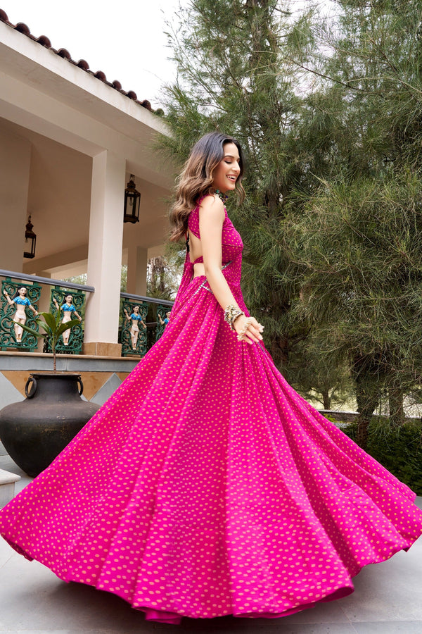 Pink Festive Glow Lehenga Set ClothsVilla