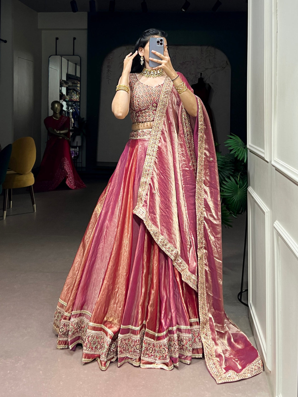 Pink Frendysilk Lehenga Set ClothsVilla