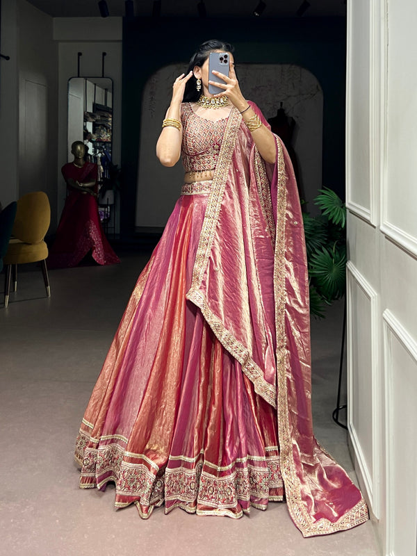 Pink Frendysilk Lehenga Set ClothsVilla