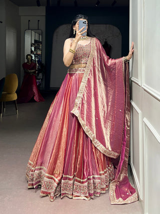Pink Frendysilk Lehenga Set ClothsVilla