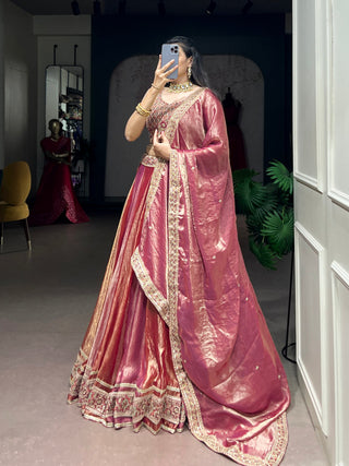 Pink Frendysilk Lehenga Set ClothsVilla