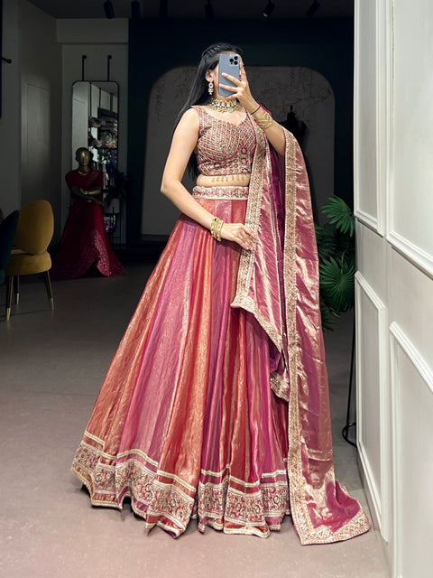 Pink Frendysilk Lehenga Set ClothsVilla Main image