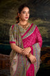 Load image into Gallery viewer, Pink Fusion of Madhubani and Bandhej Green Silk Saree with Unstitched Blouse ClothsVilla