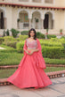 Load image into Gallery viewer, Pink Georgette Lehenga Choli with Koti Shrug ClothsVilla