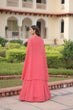Load image into Gallery viewer, Pink Georgette Lehenga Choli with Shrug ClothsVilla
