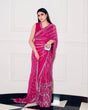 Load image into Gallery viewer, Pink Georgette Saree with Sequins, Thread &amp; Dori Work Paired with Unstitched Japan Satin Blouse ClothsVilla