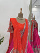 Load image into Gallery viewer, Pink Glamorous Faux Georgette Lehenga Choli with Dual Dupatta Thread &amp; Sequin Embroidery  Premium Festive Wear ClothsVilla