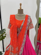 Load image into Gallery viewer, Pink Glamorous Faux Georgette Lehenga Choli with Dual Dupatta Thread &amp; Sequin Embroidery  Premium Festive Wear ClothsVilla