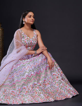 Pink Glamorous Heavy Satin Silk Lehenga Set with Exquisite Detailing ClothsVilla